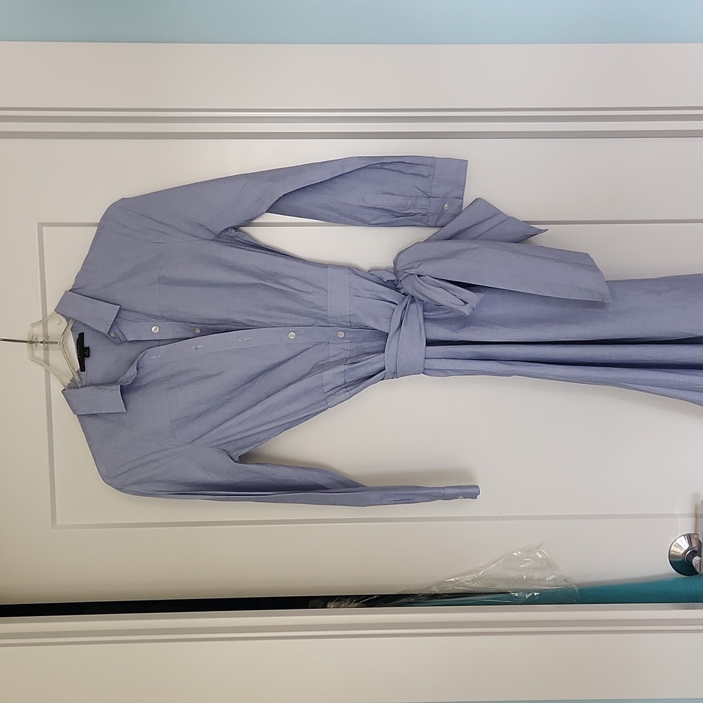 J.Crew Light Blue Chambray Cotton Button. Down Shirt Dress Size 4